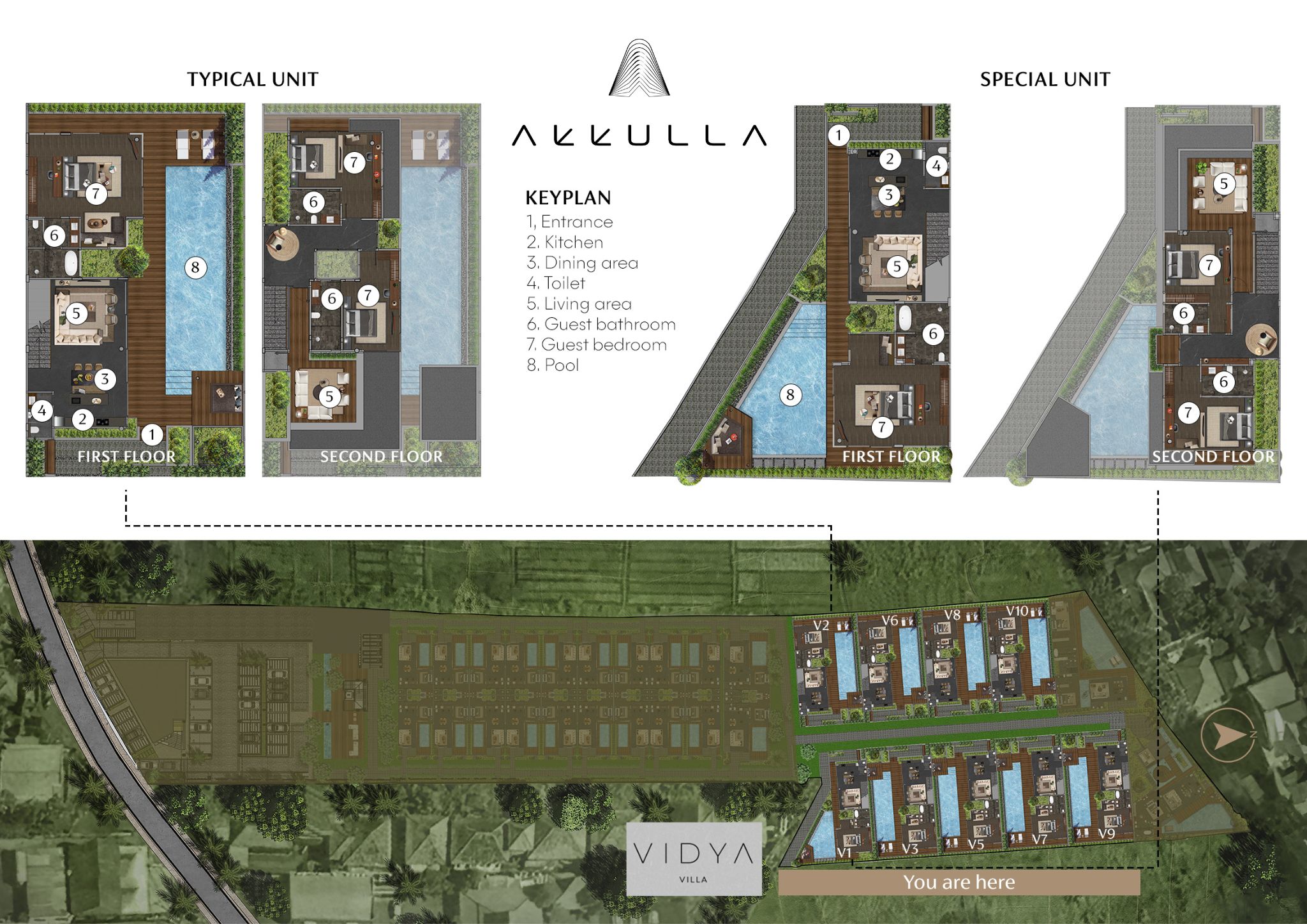 Akkulla - three bedroom villa Floorplan